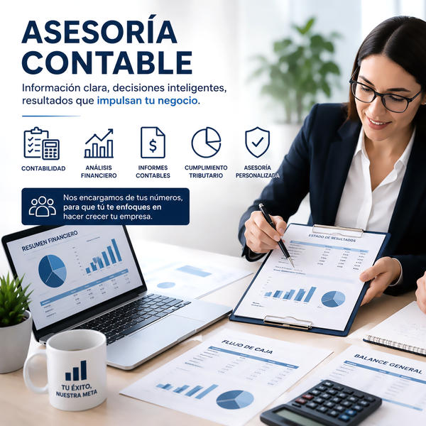 La Asesoría Contable se realiza a través de procedimientos actualizados, en una infraestructura adecuada para procesar su información de manera confiable y segura.
